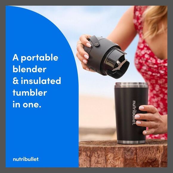 NutriBullet -  Flip Portable Blender with Black Insul Black - Picture 2 of 13